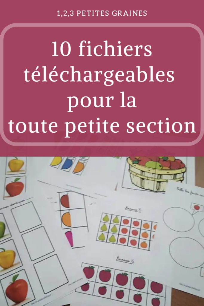 10 fichiers téléchargeables toute petite section