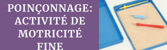 Le poinçonnage: activité de motricité fine.