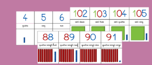 bande numérique d'inspiration montessori