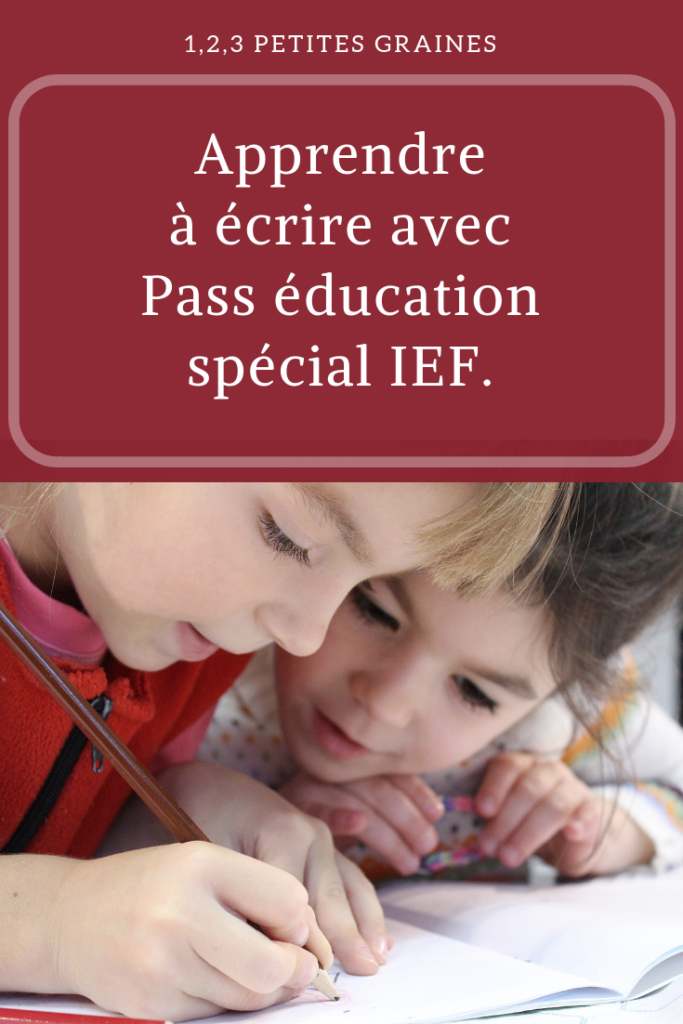 Apprendre à écrire avec Pass Éducation spécial ief