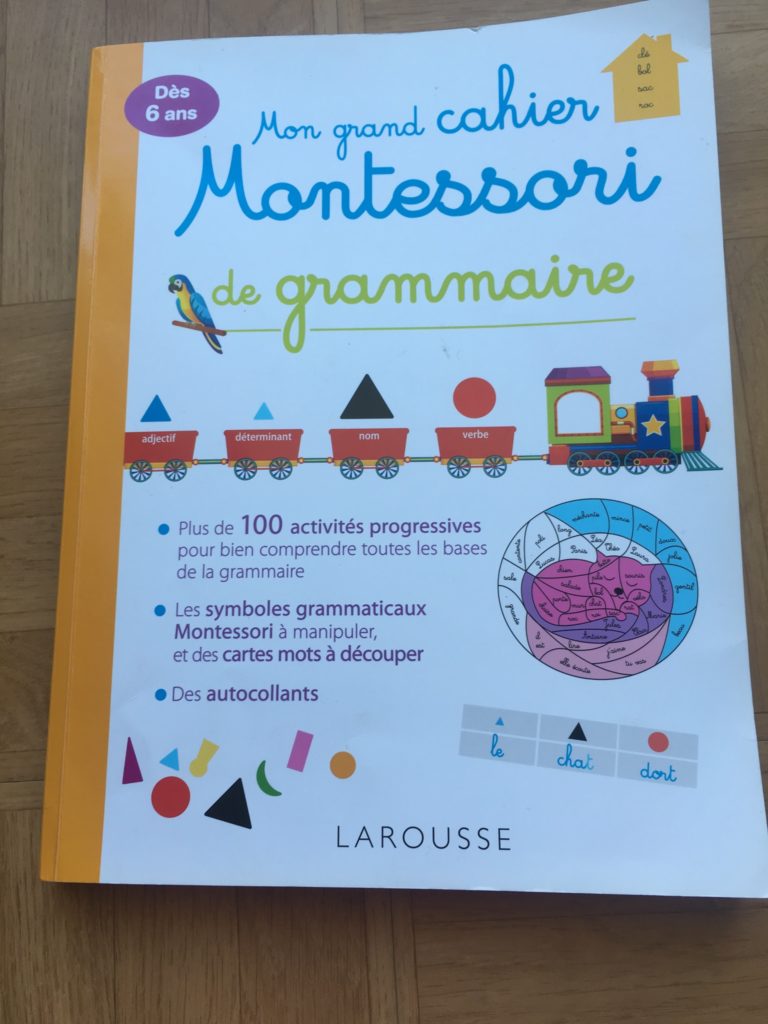 Mon grand cahier de grammaire montessori